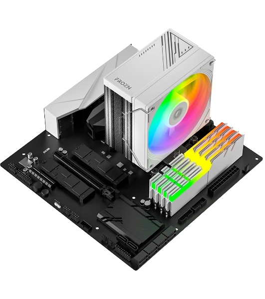 Кулер для процессора ID-Cooling FROZN A410 SE ARGb белый 180W/Intel 1700, 12*, 115*, AMD AM5, AM4/Screws