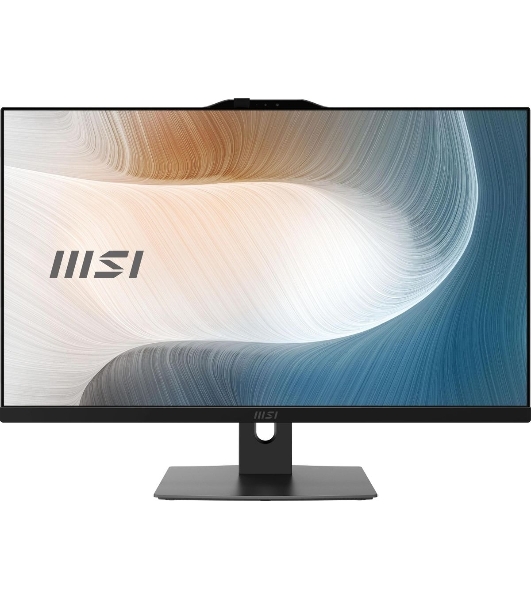 Моноблок MSI Modern AM272P 1M AiO 27' FHD (1920x1080)IPS AG Non-touch, Core i3-100U (1.2GHz), 8Gb DDR5(1x8Gb),512Gb SSD M.2,Intel UHD,WiFi,BT,camera,WirelessKB&mouse Eng/Rus,NoOS,1y w-ty,черный (9S6-AF8231-1033)