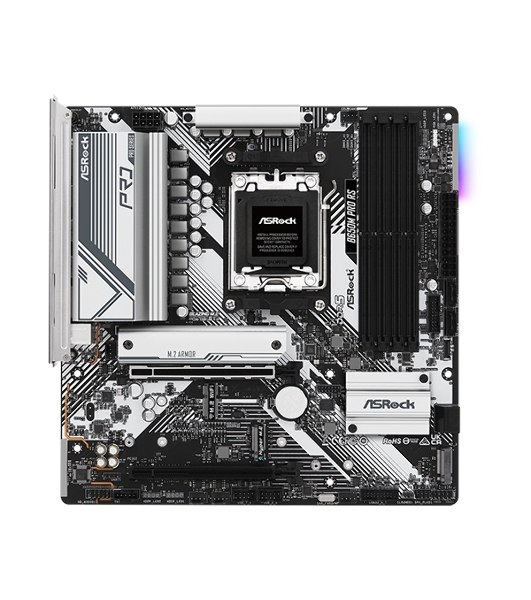 Материнская плата ASRock B650M PRO RS, AM5, AMD B650, 4xDDR5, 4xSATA, 3xM.2, 1xPCIe 4.0 x16, 1xPCIe 3.0 x4, 1xDP, 1xHDMI, 1x2.5Gb LAN, 1xUSB-C 10Gbps, 1xUSB-A 10Gbps, 2xUSB-A 5Gbps, 4xUSB-A 2.0, 3x3.5 мм, 7.1, mATX