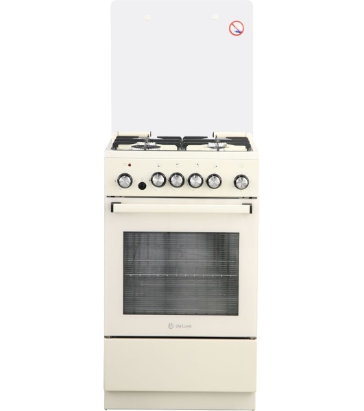 Плита комбинированная De Luxe 5040.41ГЭ (КР) ЧР-013 бежевый, конфорок 4 шт, духовка 46 л, 50 см x 85 см x 50 см