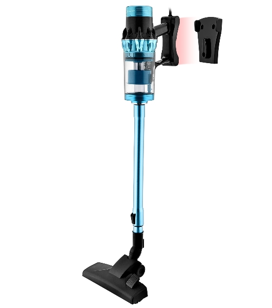 Пылесос вертикальный BRAYER BR4271 голубой, питание от сети, 185 Вт, уборка сухая, пылесборник 0.8 л