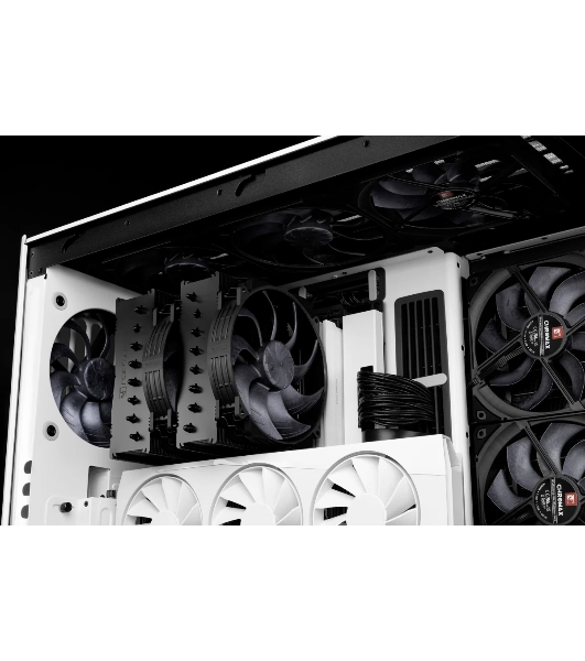 Вентилятор корпусной Noctua NF-A14x25r G2 PWM chromax.black, 140 мм, 1500 об/мин, 22.8 дБ, 4-pin PWM, без подсветки, черный