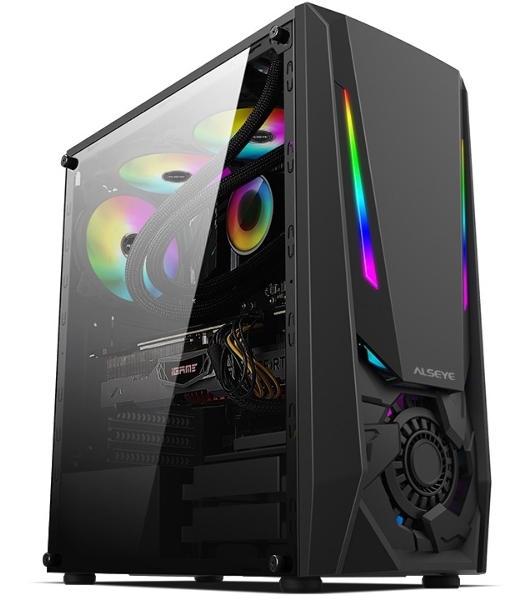 Компьютерный корпус ALSEYE Reactor-B Mini-ITX/Micro ATX/ATX, USB 2.0*2+HD Audio+USB 3.0*1 USB 2.0*2+HD Audio+USB 3.0*1