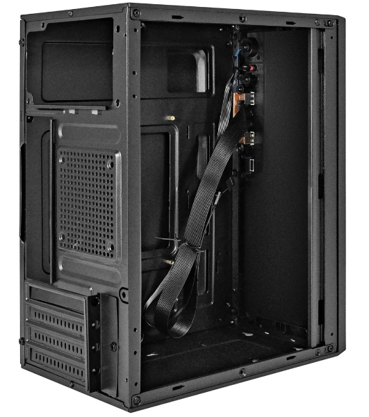 Компьютерный корпус Minitower ExeGate BAA-308UC-UNS500 (mATX, БП UNS500 с вент. 12см, 1хUSB/1хUSB 3.0/1хTypeC, HD Audio, черный)