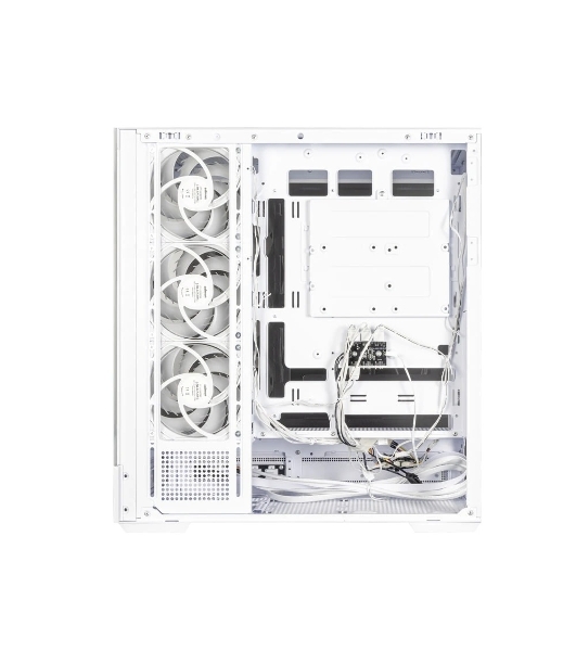 Компьютерный корпус ZALMAN P40 DS, ATX, белый, WINDOW, 9.1-inch LCD screen, 2xCombo(2.5” or 3.5”), 1x2.5”, 1xUSB TYPE-C, 2xUSB 3.0, SIDE 3x120мм ARGb, REAR 1x120мм ARGb