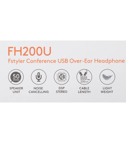 Гарнитура A4Tech Fstyler FH200U серый, проводная