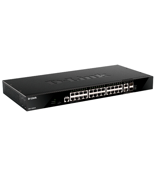 Коммутатор D-Link DGS-1520-28/A1A, 24×1 Гбит/с + 2×10 Гбит/с Base-T + 2×10 Гбит/с SFP+, управляемый