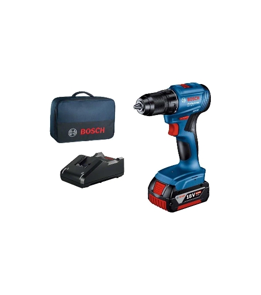 Дрель-шуруповерт Bosch GSR 185-LI, 18 В, 4 Ач, 50 Нм, бесщеточный