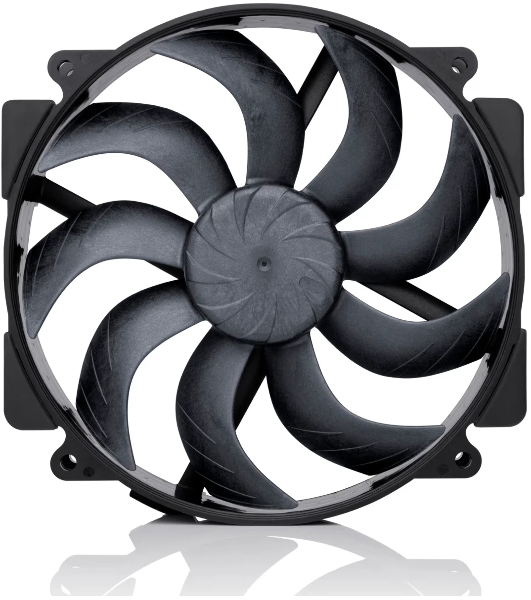 Вентилятор корпусной Noctua NF-A14x25r G2 PWM chromax.black, 140 мм, 1500 об/мин, 22.8 дБ, 4-pin PWM, без подсветки, черный