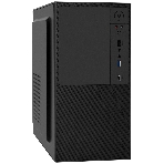 Компьютерный корпус Minitower ExeGate BAA-308UC-UNS500 (mATX, БП UNS500 с вент. 12см, 1хUSB/1хUSB 3.0/1хTypeC, HD Audio, черный), фото 1