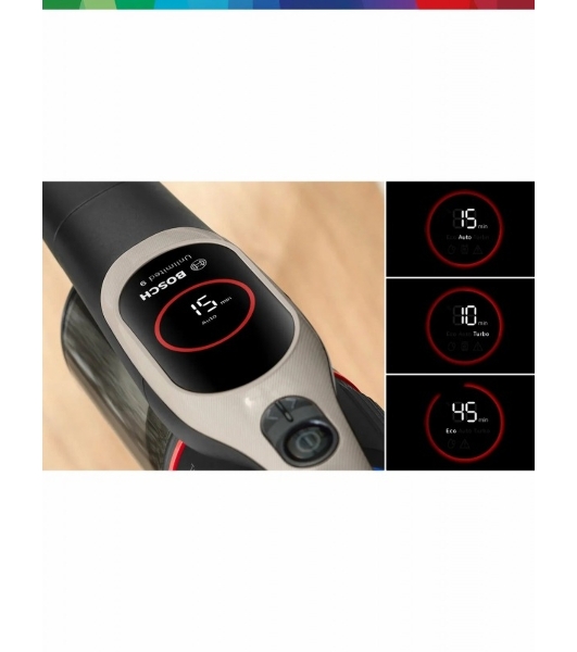 Пылесос вертикальный Bosch BCS931GAC серый, питание от аккумулятора, 2200 Вт, уборка сухая, пылесборник 0.4 л