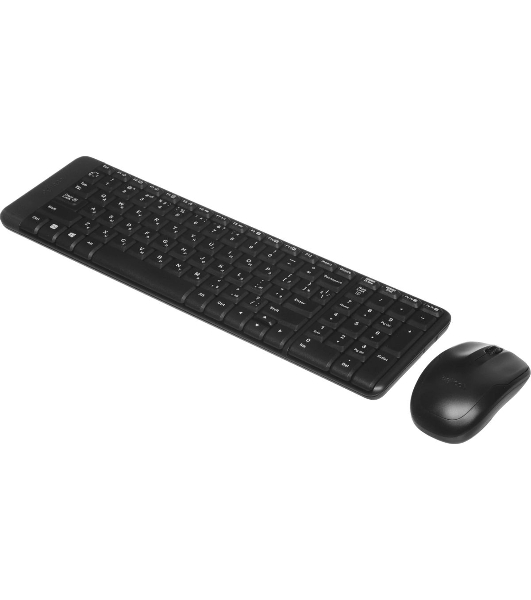 Комплект клавиатура+мышь Logitech MK220 беспроводной, USB, 1000 DPI, чёрный