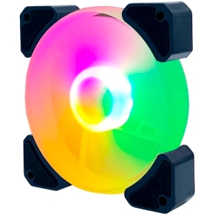 Вентилятор для корпуса Eurocase EU-FN120ARGB_8 BL YF120-12 Black,120 ARGB fan 3pin+AURA 5V3pin female and male connector with brown box,3pcs in big br