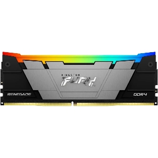 Оперативная память Kingston Fury Renegade, DDR4, 8GB (1x8GB), 3600MHz, CL16, DIMM, с радиатором, RGB, серебристый/черный