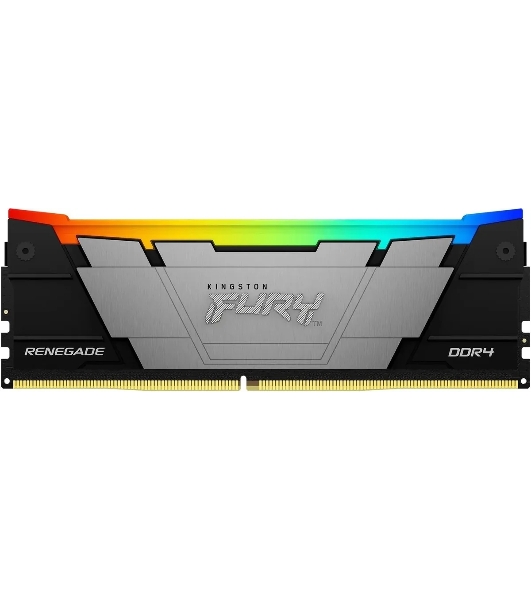 Оперативная память Kingston Fury Renegade, DDR4, 8GB (1x8GB), 3600MHz, CL16, DIMM, с радиатором, RGB, серебристый/черный