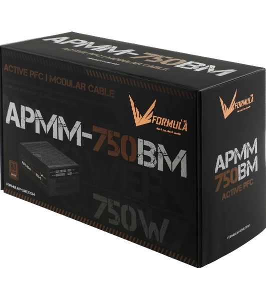 Блок питания Aerocool/Formula ATX 750W APMM-750BM 80 PLUS bronze (20+4pin) APFC 140мм fan 6xSATA Cab Manag RTL