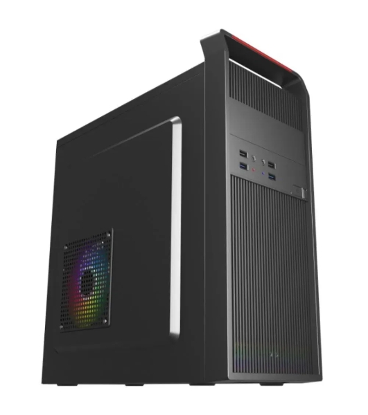 Компьютерный корпус ACD Coffre 102N mATX, черный, 80мм rear FAN, w/o PSU