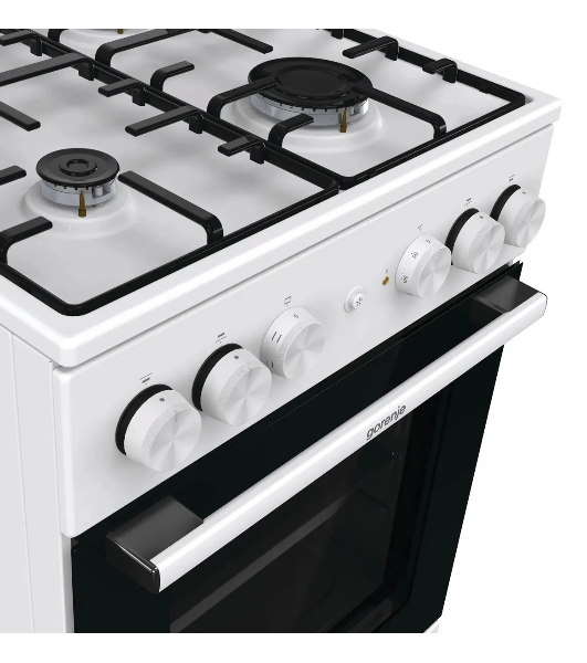 Плита комбинированная Gorenje GK5A21WH белый, конфорок 4 газовых, духовка 68 л, 50 см x 85 см x 59.4 см