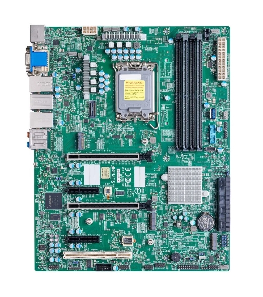 Материнская плата серверная Supermicro MBD-X13SAE-F-B, LGA 1700, Intel W680, 4xDDR5 ECC/non-ECC, 8xSATA-III, 3xM.2 PCIe, 2xPCI-E 5.0 x16, 2xPCI-E x4, 2xGigabit LAN, 1x2.5Gb LAN, 4xUSB-A 3.2 Gen 2, 1xUSB-C, 1xVGA, 1xDVI-D, 1xDP, 1xHDMI, ATX