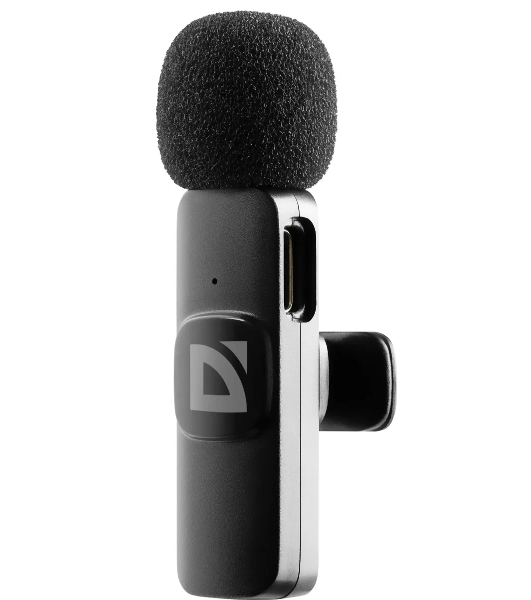 Петличный микрофон Defender Talky-137 wrls, черный, на прищепке, 1шт