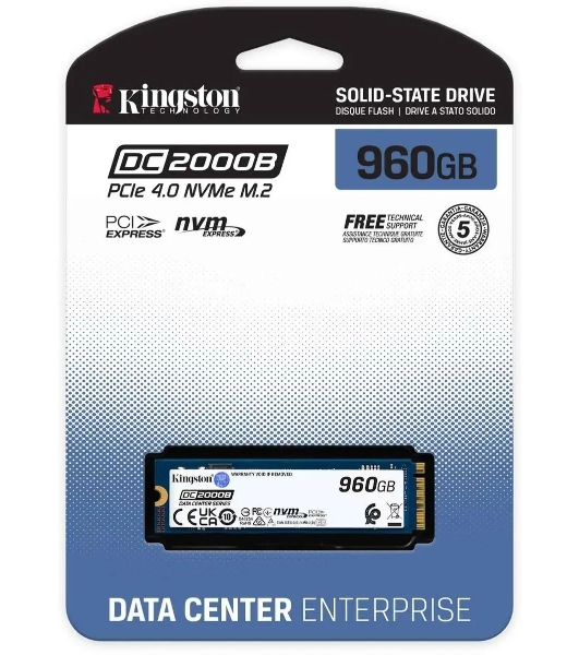 Накопитель SSD Kingston PCIe 4.0 x4 960Gb SEDC2000BM8/960G DC2000B M.2 2280 0.4 DWPD