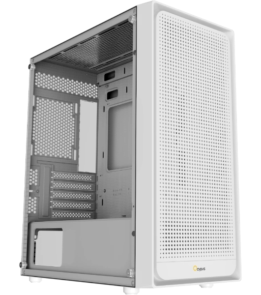 Компьютерный корпус Ocypus Gaммa C50 без БП белый (Gaммa-C50-WHG000XX-GL)
