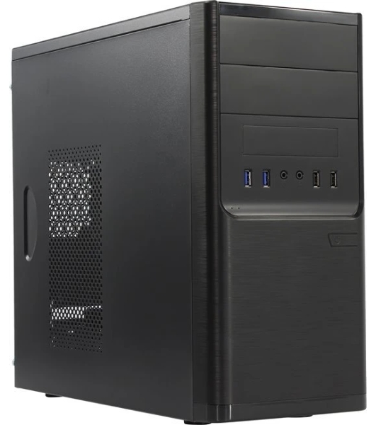 Компьютерный корпус InWin POWERMAN ES701BK USB 3.0 (Mini Tower, mATX, 450W PM-450ATX, USB 3.0x2, USBx2 + Audio, черный)