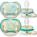 Пустышка Philips Avent ultra air, ночная, звезда/сова, 0-6 мес., 2 шт., фото 1