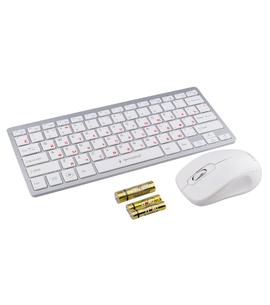 Комплект клавиатура+мышь Gembird KBS-7001-RU беспроводной, USB, 1600 DPI, белый