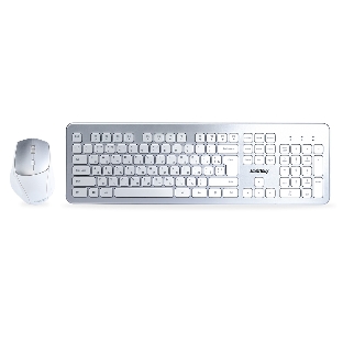 Комплект клавиатура+мышь Smartbuy 233616AG беспроводной, USB, 2400 DPI, серебристо-белый