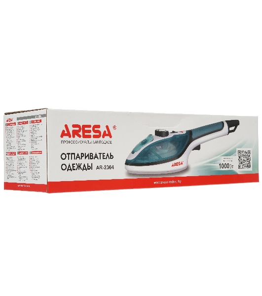 Отпариватель Aresa AR-2304 бирюзовый, 1000 Вт, 25 г/мин, 90 мл