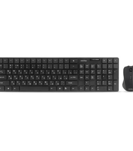 Комплект клавиатура+мышь Smartbuy SBC-229352GA-K беспроводной, USB, 1600 DPI, чёрный