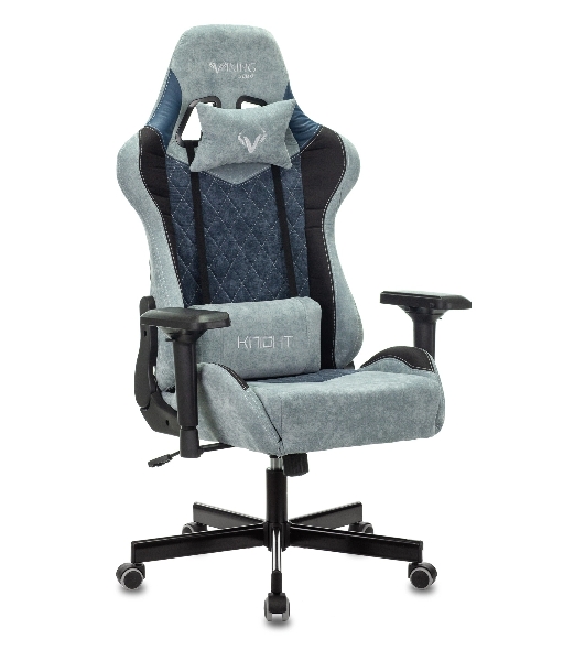 Кресло Бюрократ VIKING 7 KNIGHT BL FABRIC синий, ткань, 120 кг, механизм качания