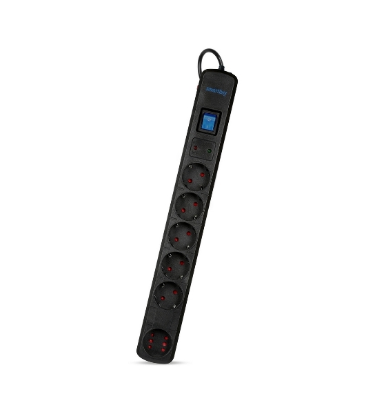 Сетевой фильтр Smartbuy (SBSP-30K-Pro) - 6 роз х3,0 м - черный
