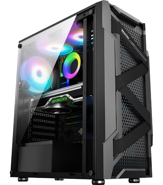 Компьютерный корпус ALSEYE Warrior-B Mini-ITX/Micro ATX/ATX, USB 2.0*2+HD Audio+USB 3.0*1, ';H.D.D.(3.5';)*2pcs+S.S.D(2.5';)*2pcs, 354*185*413мм';