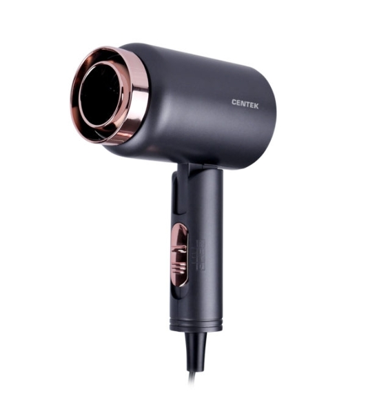 Фен Centek CT-2202 серый, 1600 Вт, компактный, ионизация