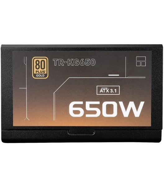 Блок питания Thermalright, 650W 80+ Gold (ATX, 3.1, Full modular, 1x24(20+4)pin, 2xCPU 8(4+4)pin, 2xPCIe*2 8(6+2)pin, 3xSATA3, 2xMOLEX4pin, Active, 120x120мм, 150x140x86mm, APFC, OVP, UVP, SCP, OCP, OTP, OPP, black)