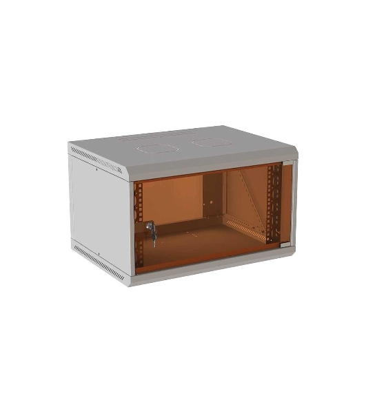 Шкаф коммутационный Suprlan (05-1206) настенный 12U 600x600 мм пер. дв. стекл направл. под закл. гайки 70 кг RAL 7035 535 мм 26.22 кг 620 мм
