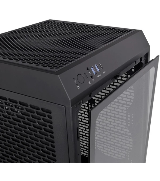 Компьютерный корпус Thermaltake The Tower 200 черный без БП miniITX 11x120мм 5x140мм 2xUSB 3.0 audio bott PSU