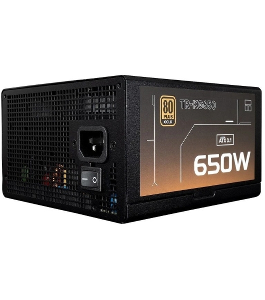 Блок питания Thermalright, 650W 80+ Gold (ATX, 3.1, Full modular, 1x24(20+4)pin, 2xCPU 8(4+4)pin, 2xPCIe*2 8(6+2)pin, 3xSATA3, 2xMOLEX4pin, Active, 120x120мм, 150x140x86mm, APFC, OVP, UVP, SCP, OCP, OTP, OPP, black)