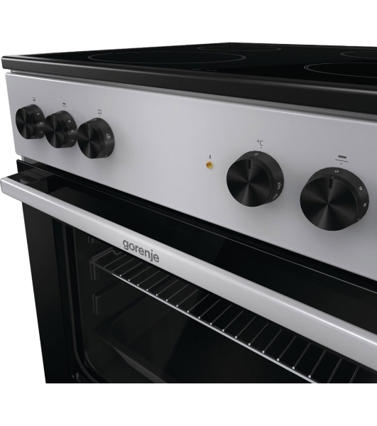 Плита электрическая Gorenje GEC6A11SG серый, конфорок 4 электрических, духовка 65 л, 60 см x 85 см x 60 см