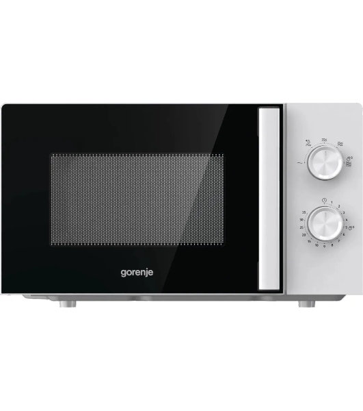 Микроволновая печь Gorenje MO20E1WH белый, 20 л, 800 Вт, переключатели - поворотный механизм