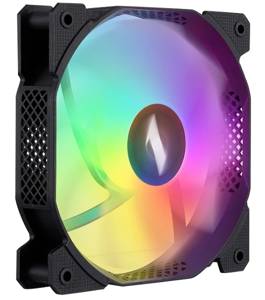 Вентилятор для корпуса 1STPLAYER F7R Black F7R-BK 120mm, 600-1800rpm, 56.34CFM, 36.99dBa, BULK
