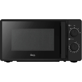 Микроволновая печь OASIS MW-70RB черный, 20 л, 700 Вт, переключатели — поворотный механизм
