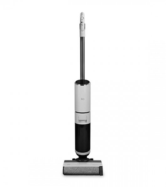 Пылесос вертикальный BQ VCA1002W белый/черный, питание от аккумулятора, 30 Вт, уборка влажная/сухая, пылесборник 0.75 л, бак для жидкости 0.85 л, работа от АКБ max 45 мин