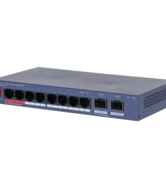 Коммутатор Dahua DH-CS4210-8GT-110, 8×1 Гбит/с + 2×1 Гбит/с SFP, управляемый