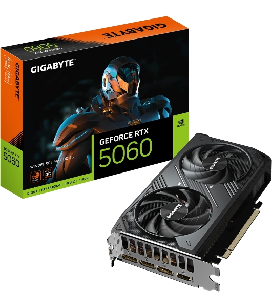 Видеокарта Gigabyte GV-N5060WF2MAX OC-8GD RTX 5060 8Gb 128bit GDDR7 2512/28000 HDMIx1 DPx3 HDCP Ret