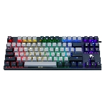 Клавиатура проводная механическая Gembird KB-G600, 87кл, Rainbow, красн.свитчи, 1.8м, черная, фото2