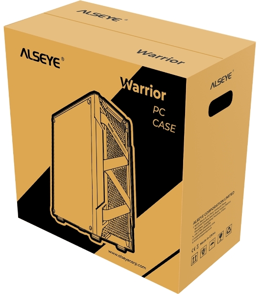 Компьютерный корпус ALSEYE Warrior-B Mini-ITX/Micro ATX/ATX, USB 2.0*2+HD Audio+USB 3.0*1, ';H.D.D.(3.5';)*2pcs+S.S.D(2.5';)*2pcs, 354*185*413мм';