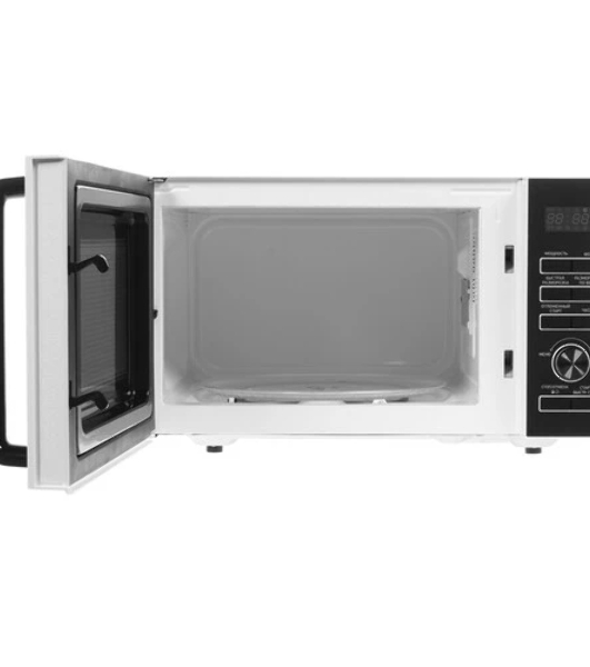 Микроволновая печь BBK 25MWS-970T/WB белый, 25 л, 900 Вт, переключатели - кнопки, поворотный механизм